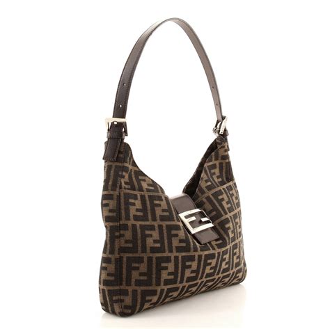 fendi brown zucca canvas shoulder bag|fendi bag authentication.